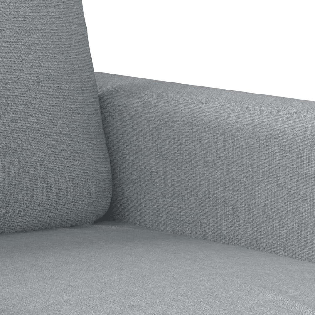 3-Seater Sofa Light Grey Fabric 180 cm
