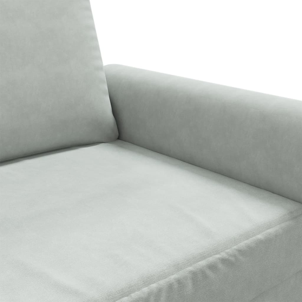 Sofa Chair Light Grey 60 cm Velvet