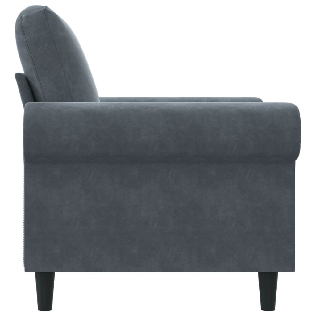 Sofa Chair Dark Grey 60 cm Velvet