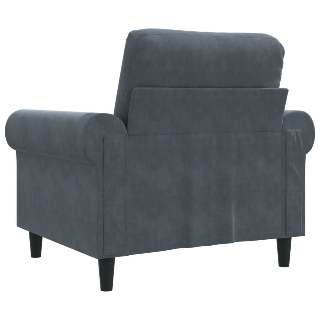Sofa Chair Dark Grey 60 cm Velvet