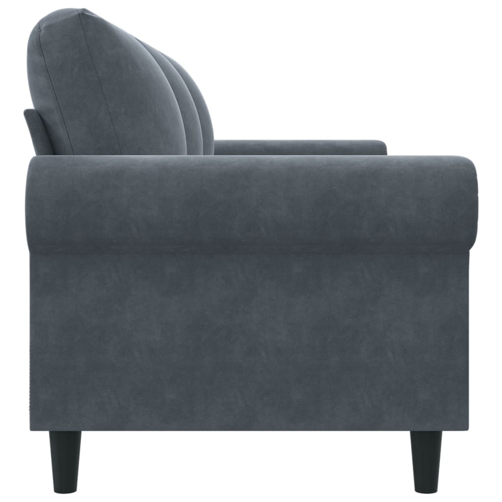 3-Seater Sofa Dark Grey 180 cm Velvet