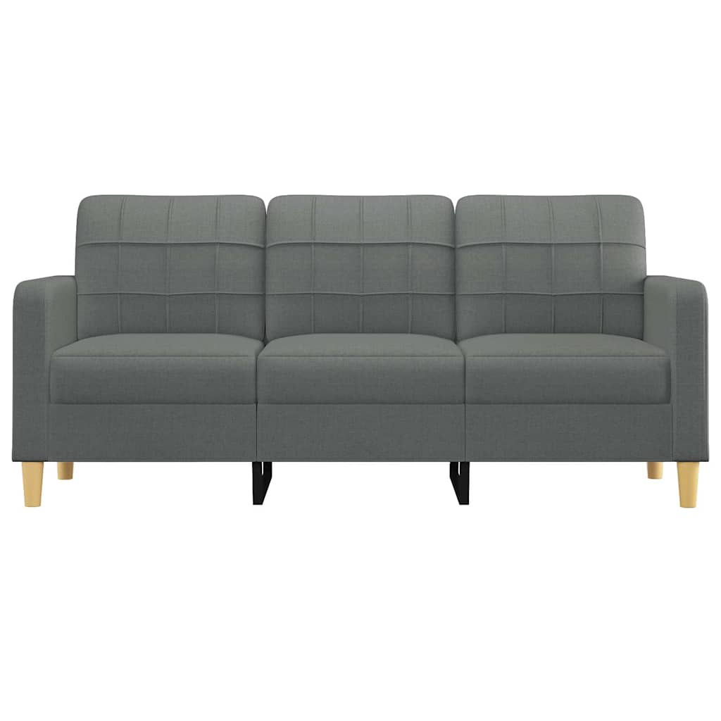 3-Seater Sofa Dark Grey 180 cm Fabric