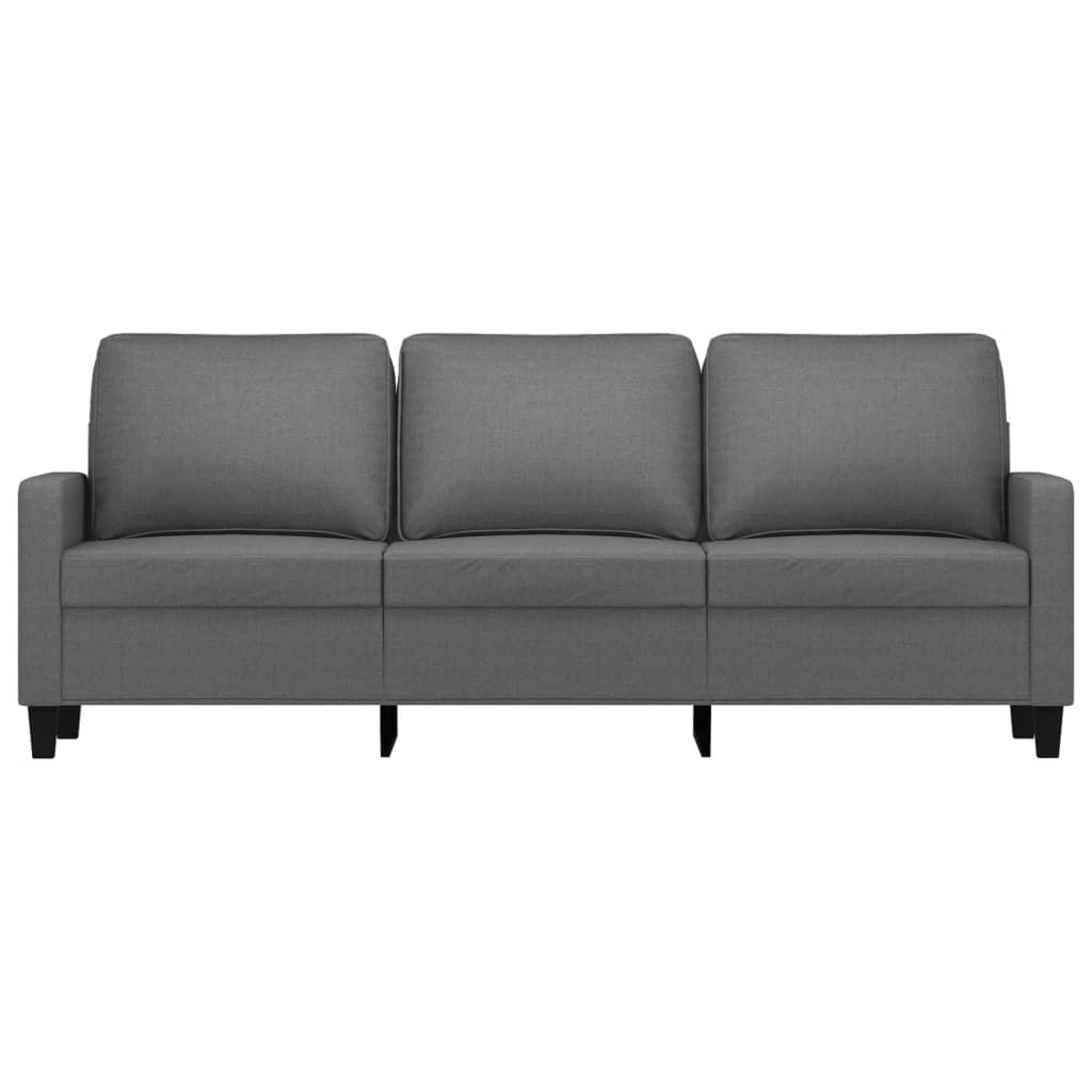 3-Seater Sofa Dark Grey 180 cm Fabric