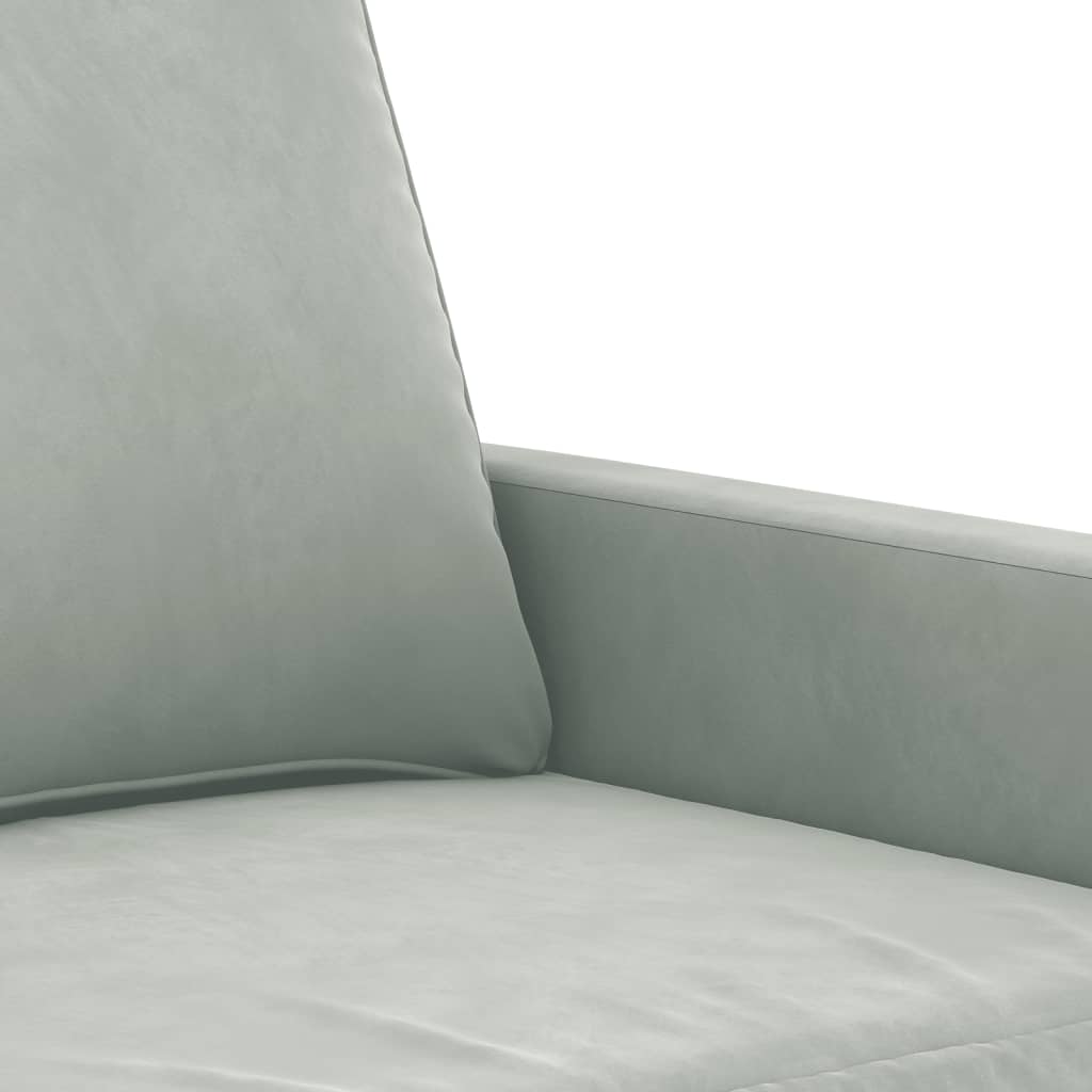 Sofa Chair Light Grey 60 cm Velvet