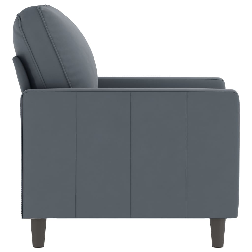 Sofa Chair Dark Grey 60 cm Velvet