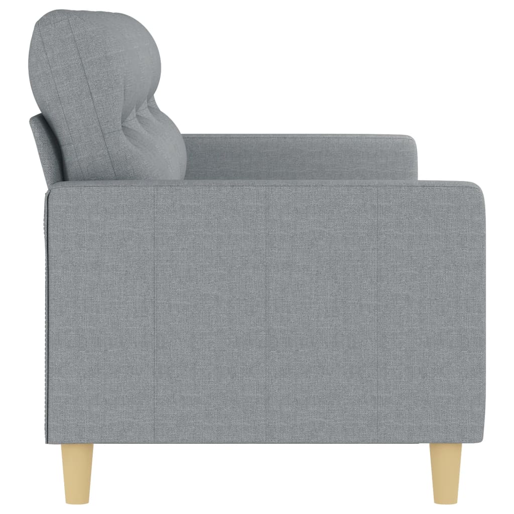 3-Seater Sofa Light Grey 180 cm Fabric
