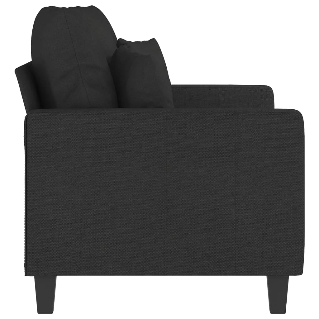 2-Seater Sofa Black 120 cm Fabric