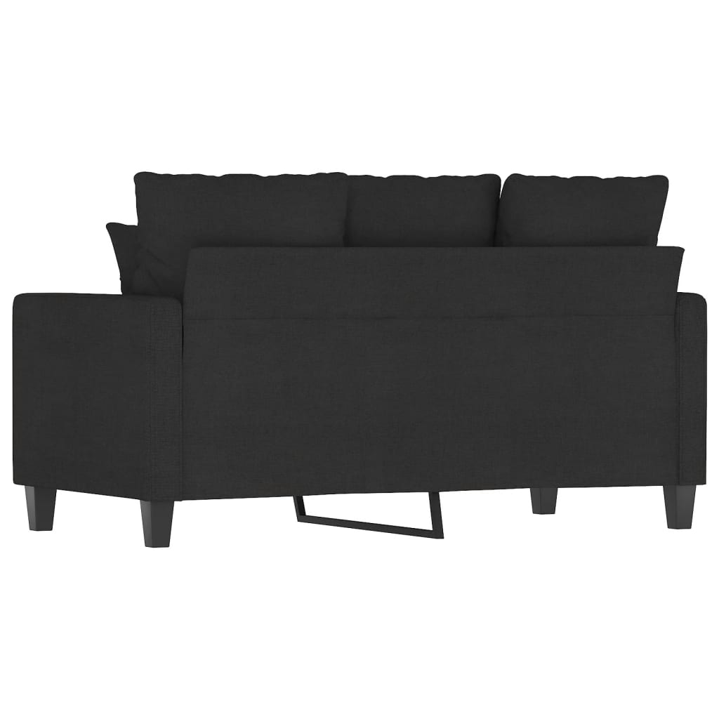 2-Seater Sofa Black 120 cm Fabric