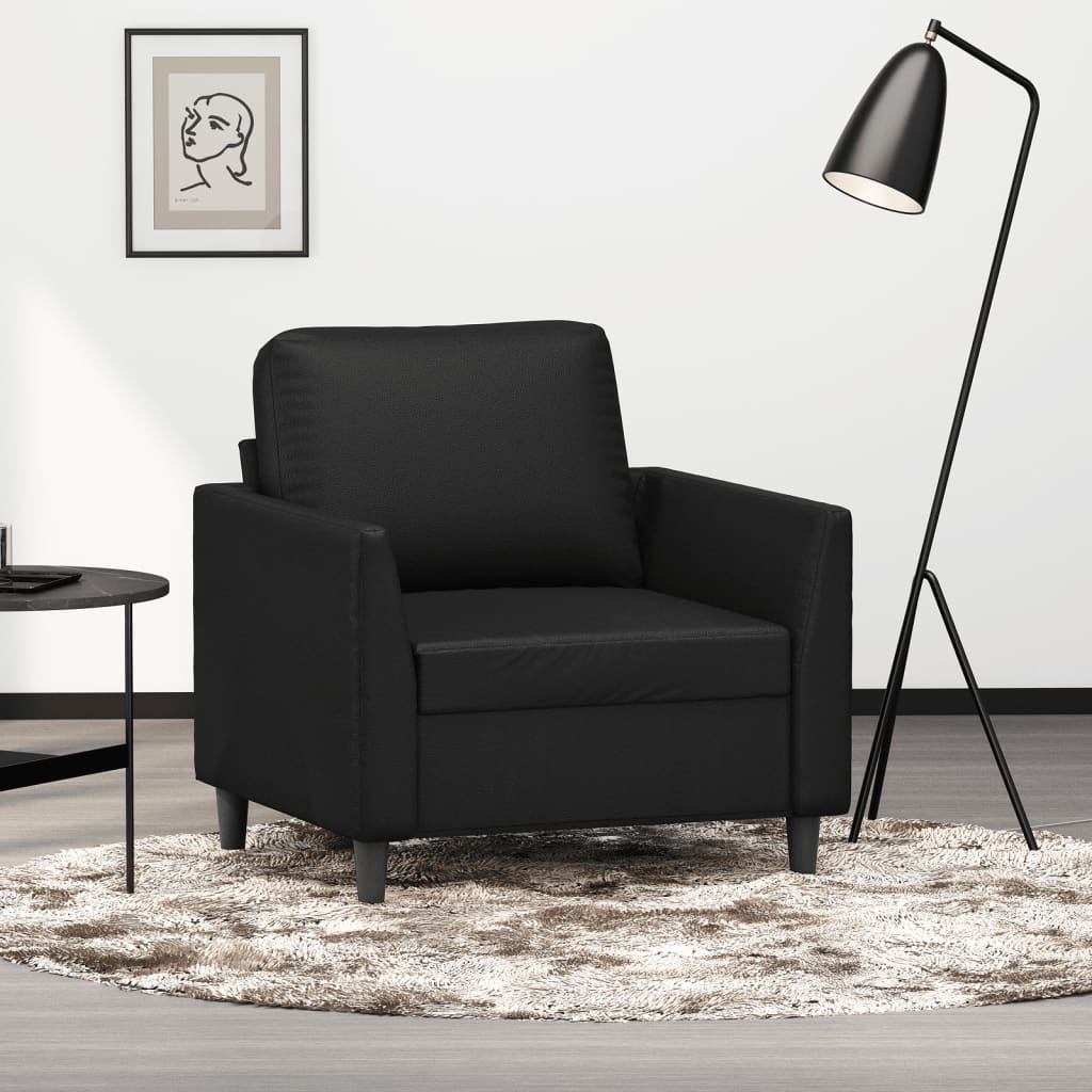 Sofa Chair Black 60 cm Faux Leather