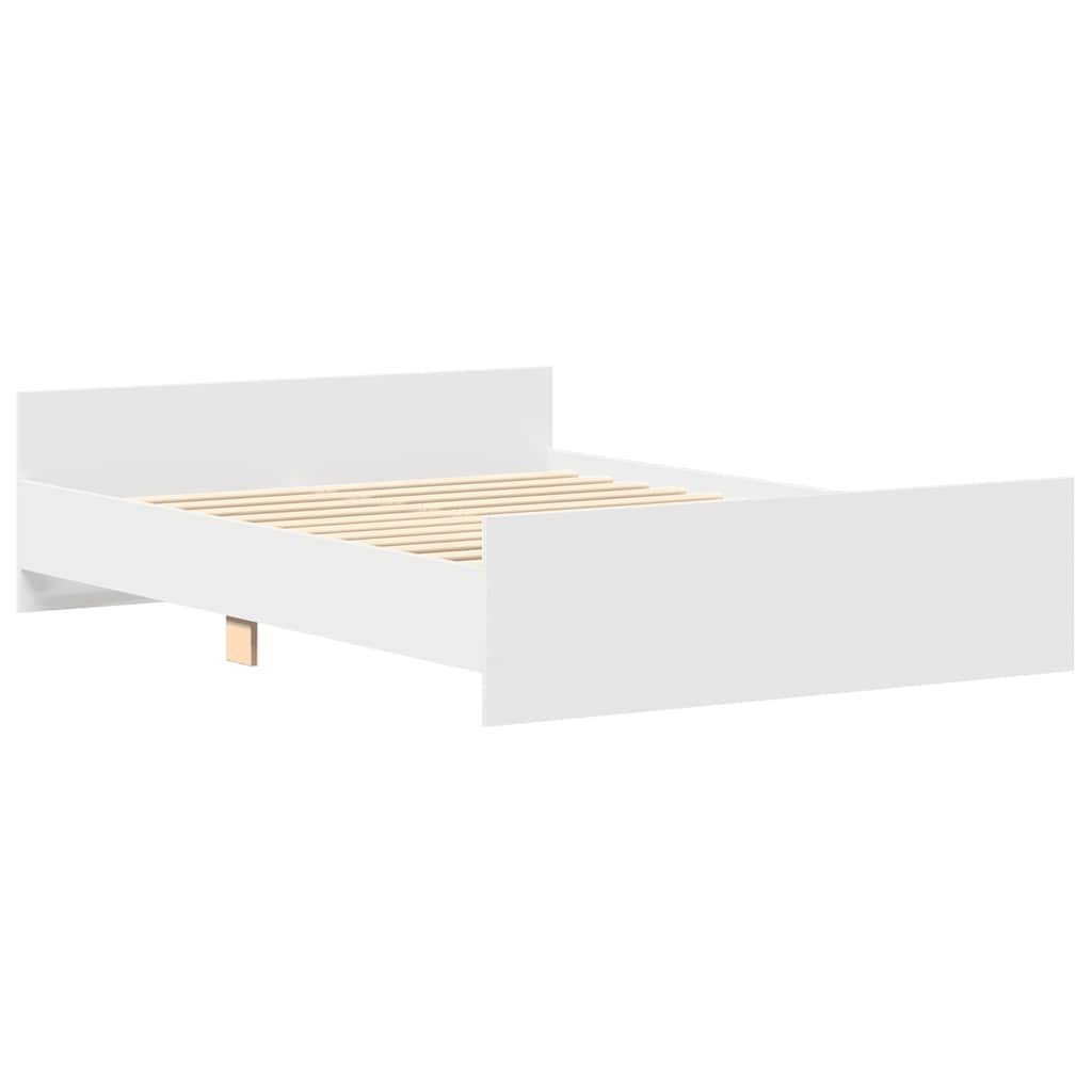 Bed Frame without Mattress White 150x200 cm