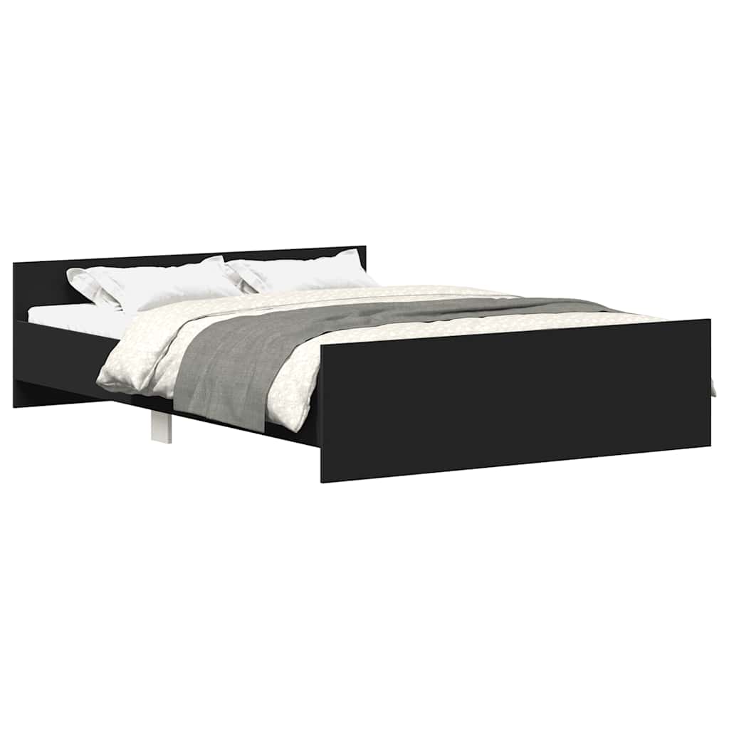 Bed Frame without Mattress Black 150x200 cm