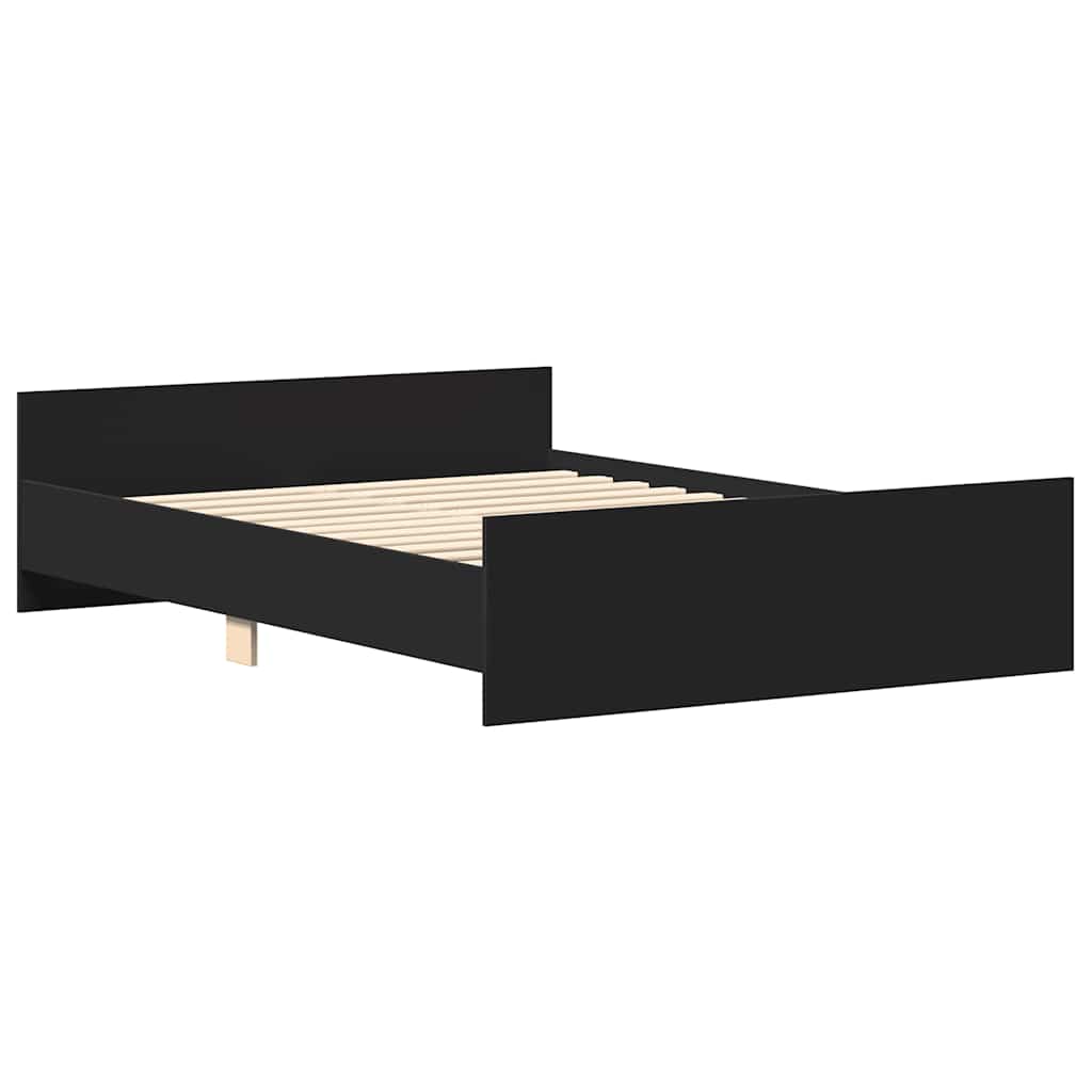 Bed Frame without Mattress Black 150x200 cm