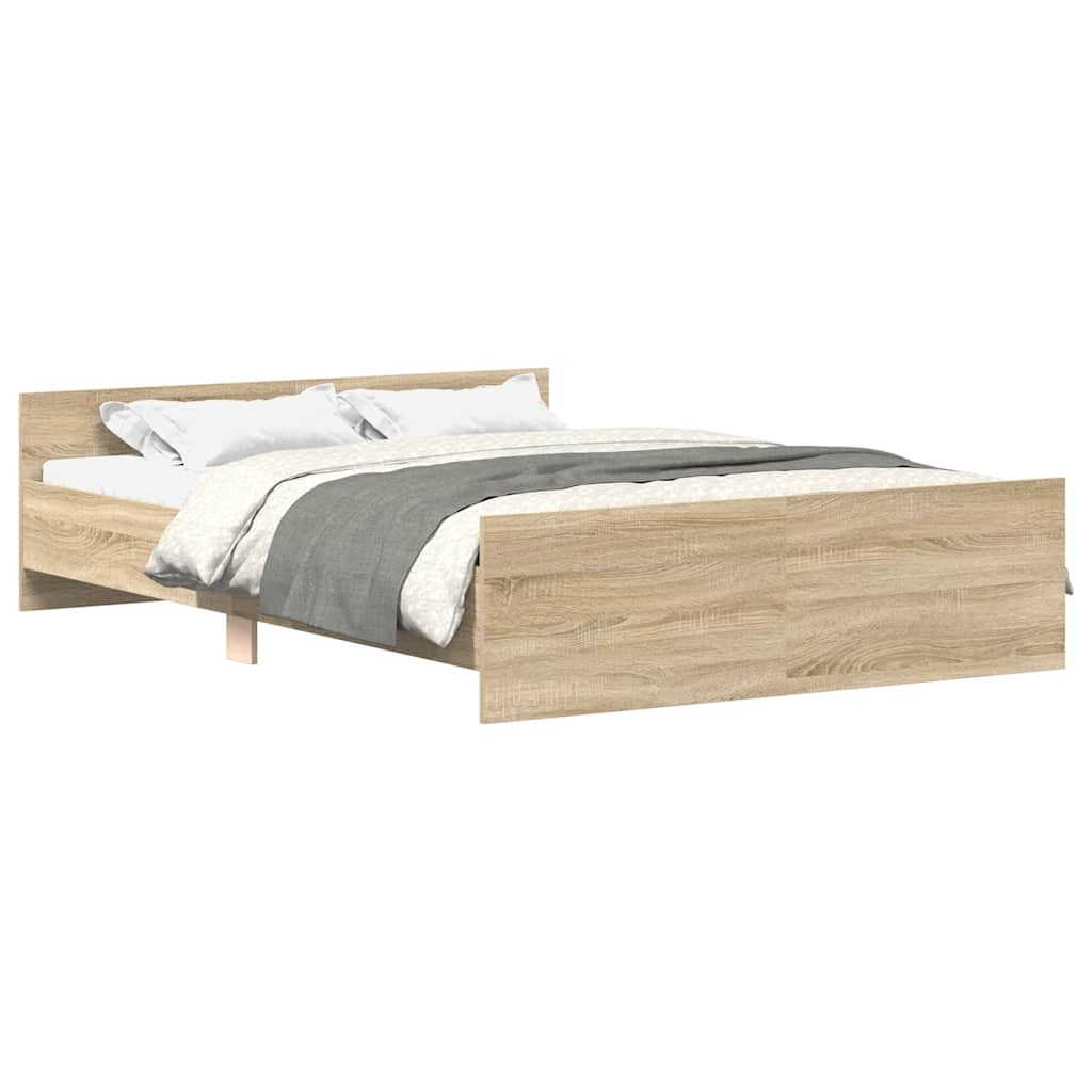 Bed Frame without Mattress Sonoma Oak 150x200 cm