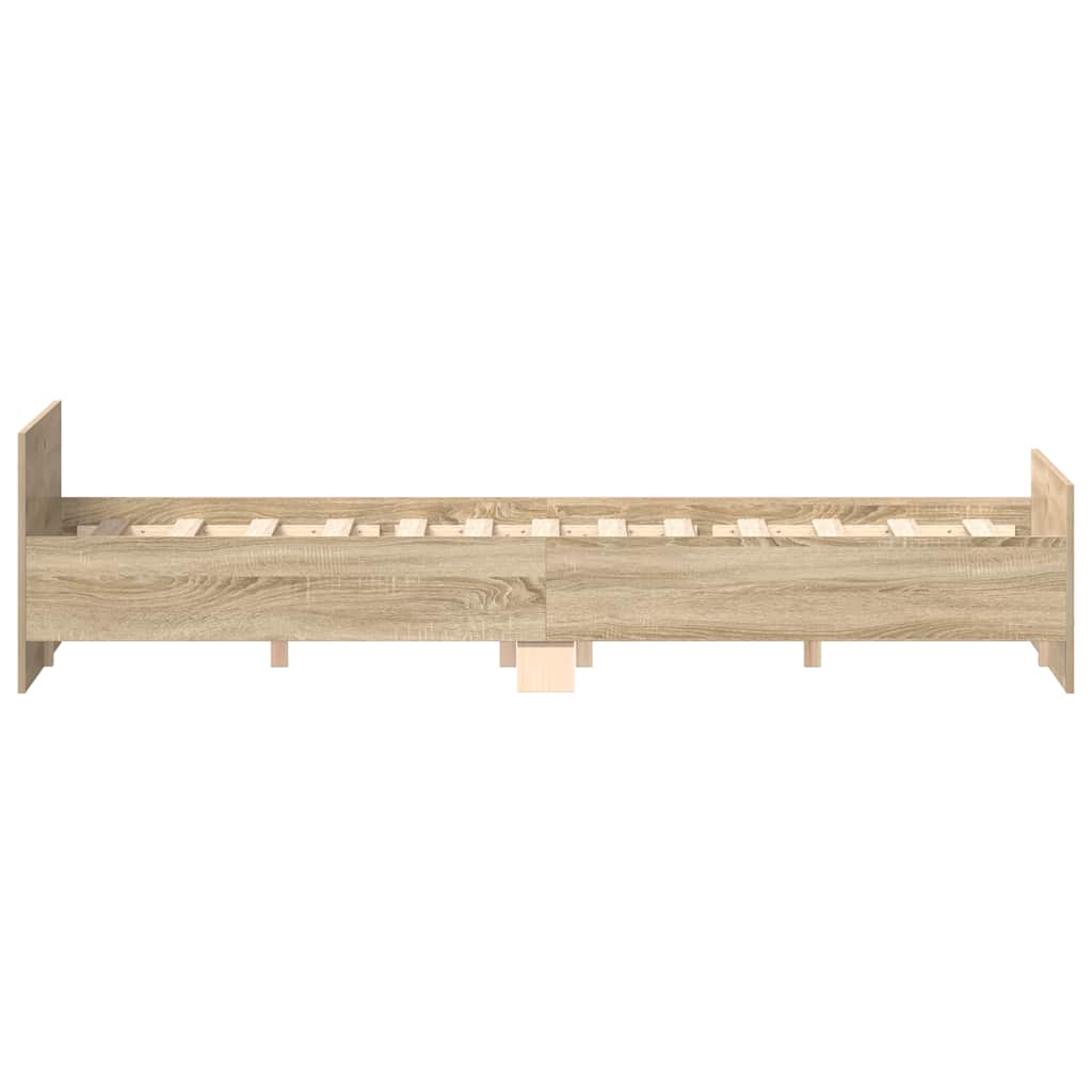 Bed Frame without Mattress Sonoma Oak 150x200 cm