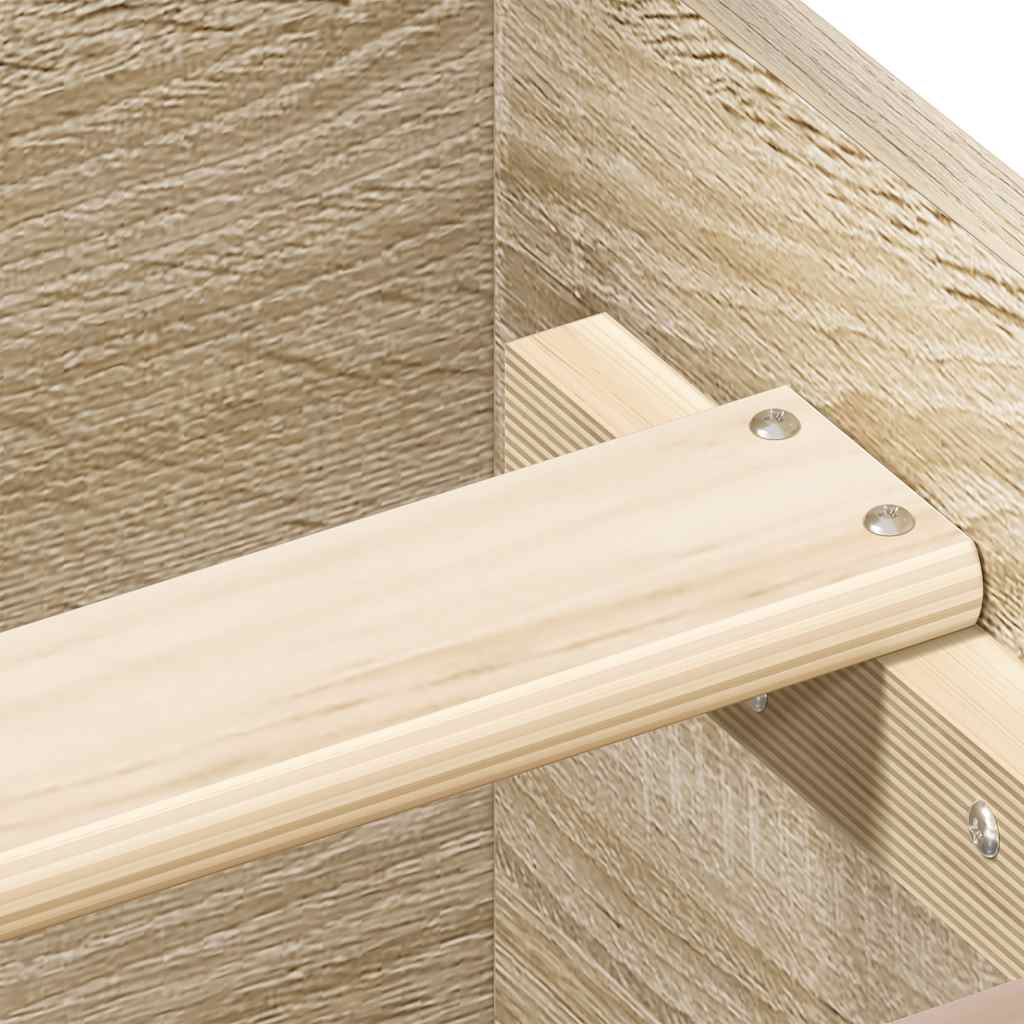Bed Frame without Mattress Sonoma Oak 150x200 cm