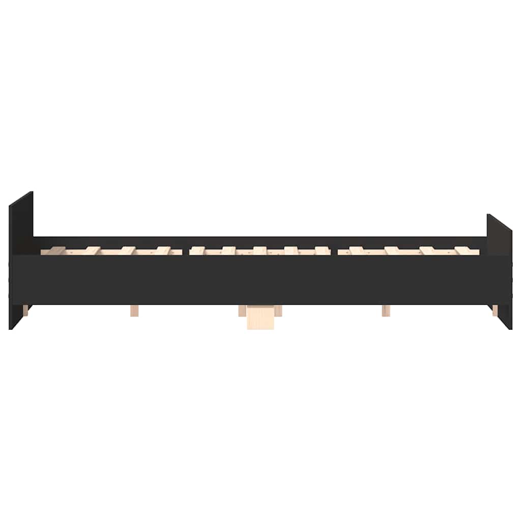 Bed Frame without Mattress Black 183x203 cm King