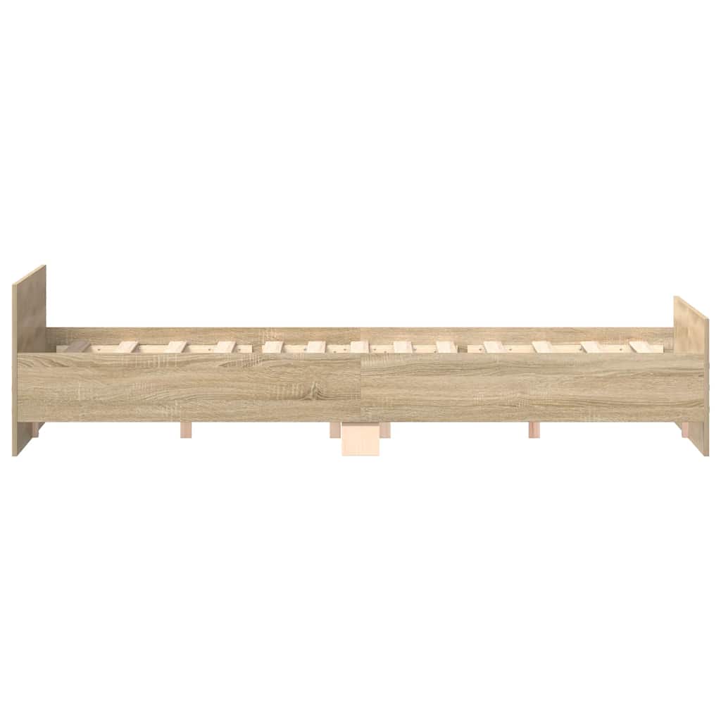 Bed Frame without Mattress Sonoma Oak 183x203 cm King
