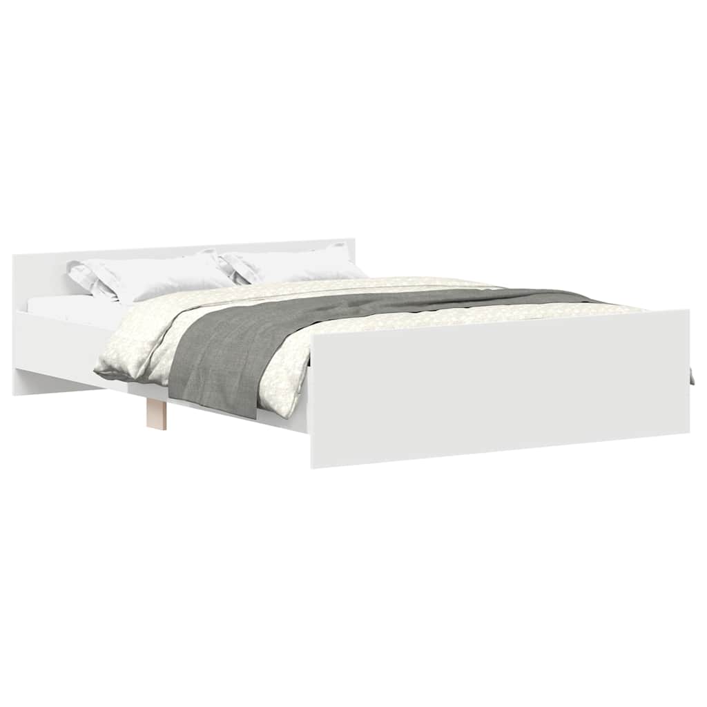 Bed Frame without Mattress White 135x190 cm