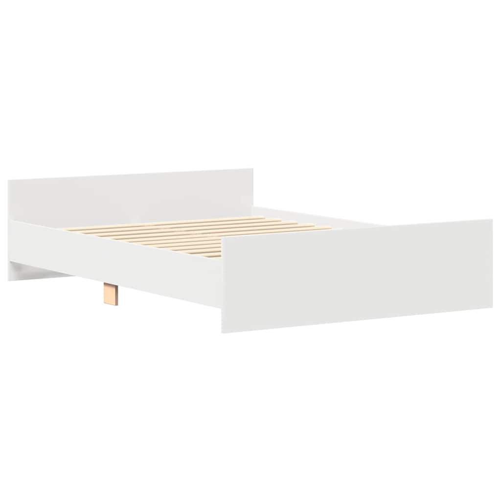 Bed Frame without Mattress White 135x190 cm