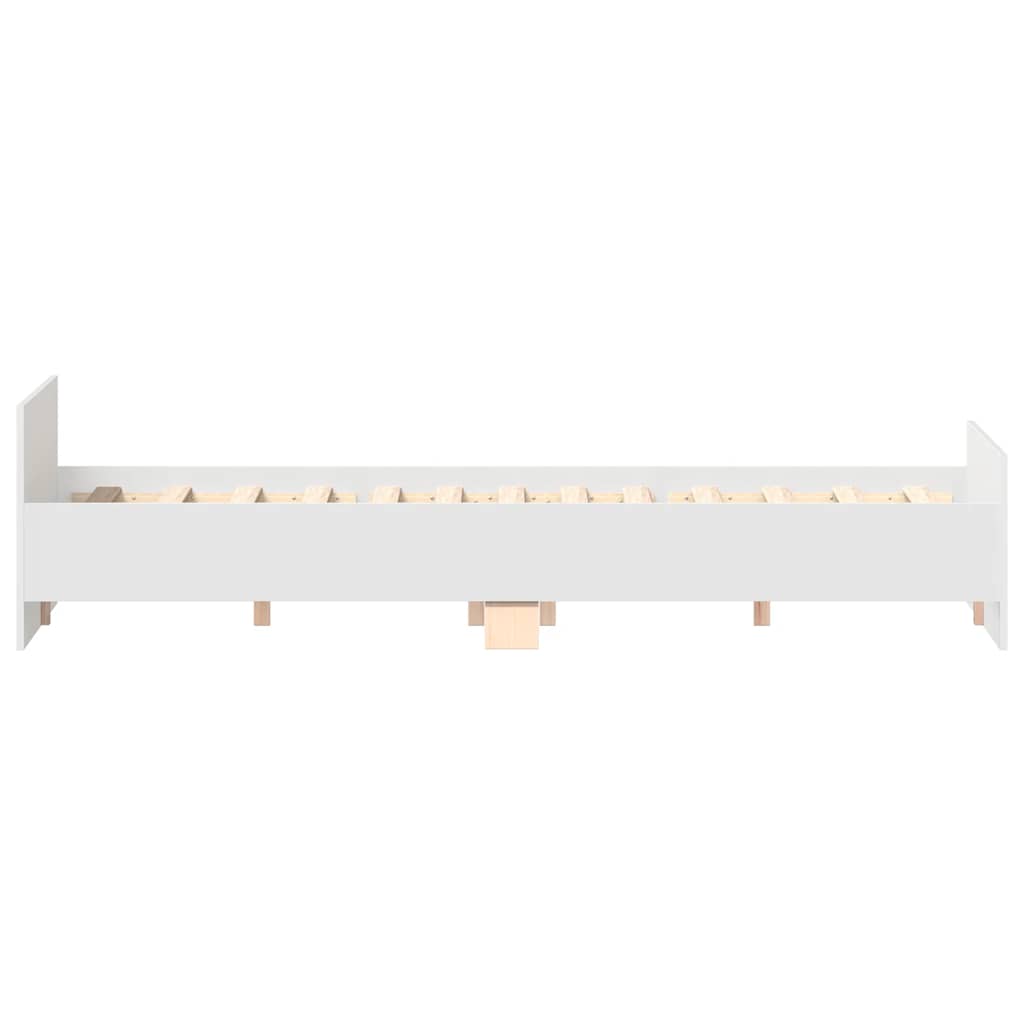 Bed Frame without Mattress White 135x190 cm
