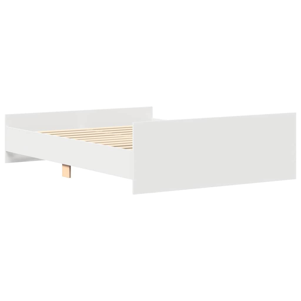 Bed Frame without Mattress White 135x190 cm