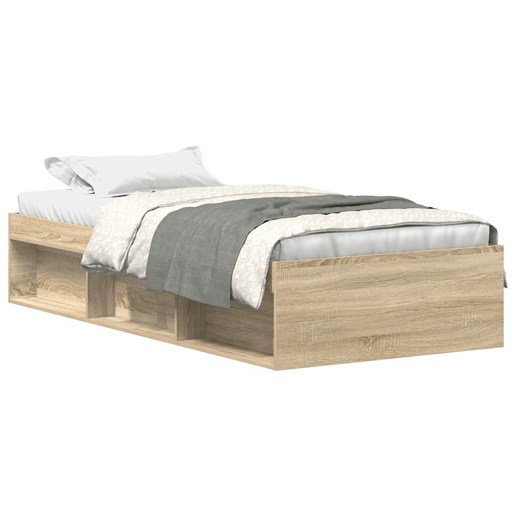 Bed Frame without Mattress Sonoma Oak 90x190 cm