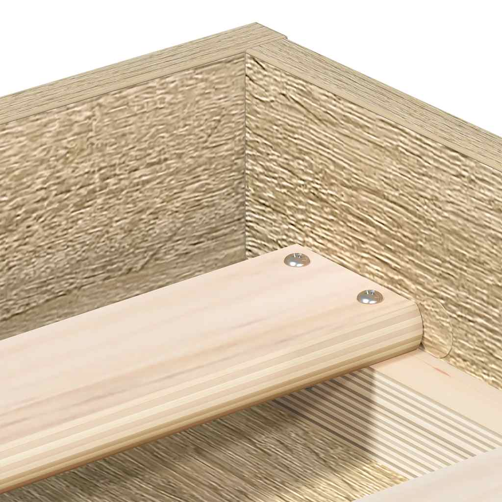 Bed Frame without Mattress Sonoma Oak 90x190 cm