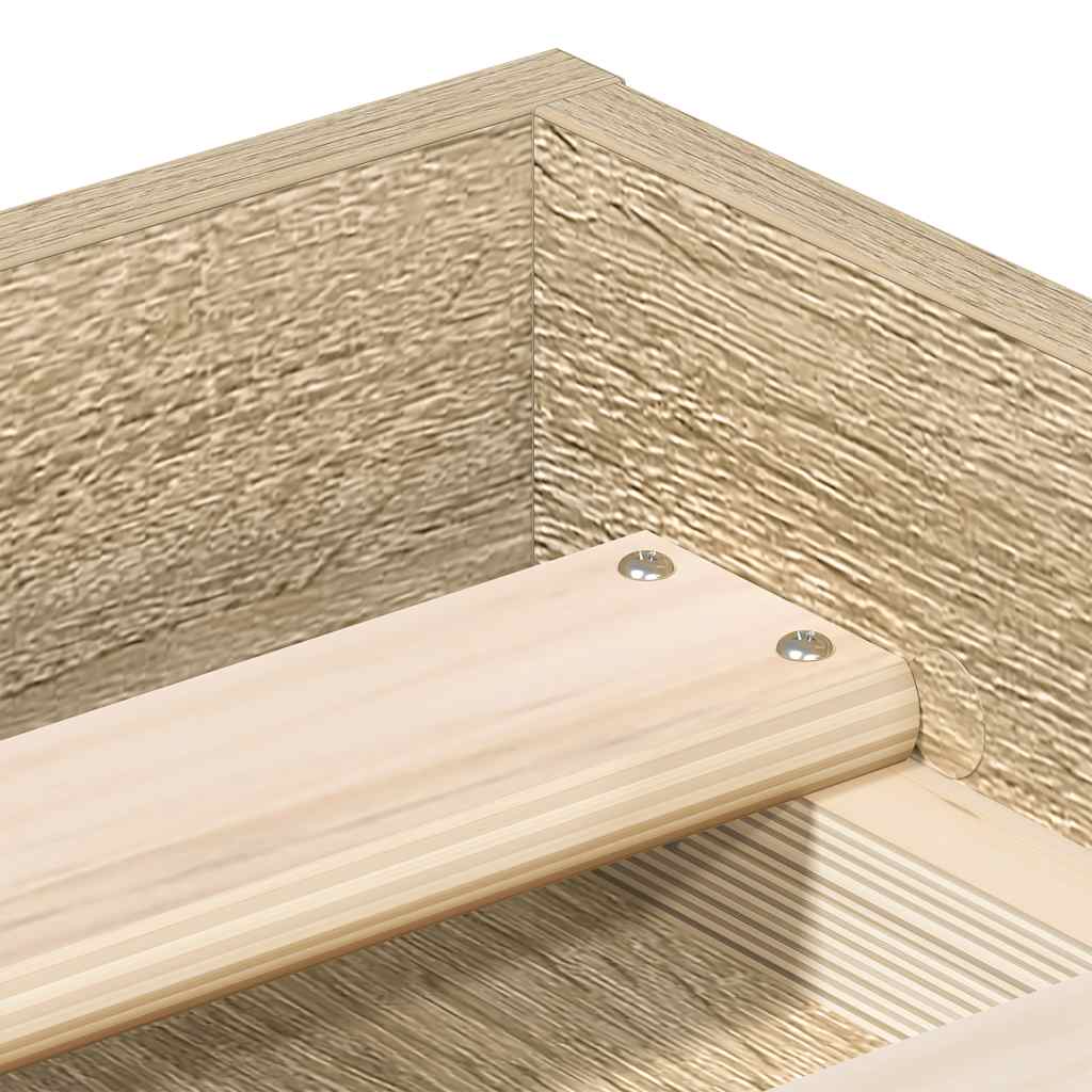 Bed Frame without Mattress Sonoma Oak 150x200 cm