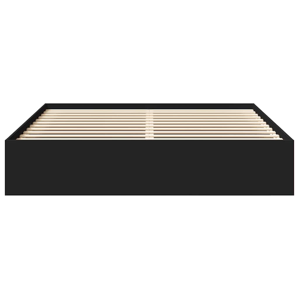 Bed Frame without Mattress Black 183x203 cm King