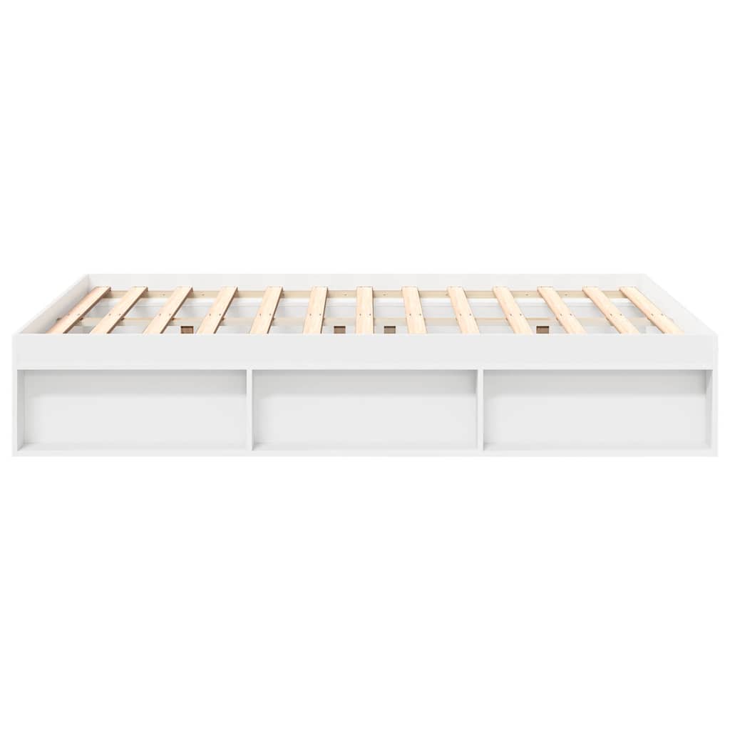 Bed Frame without Mattress White 135x190 cm