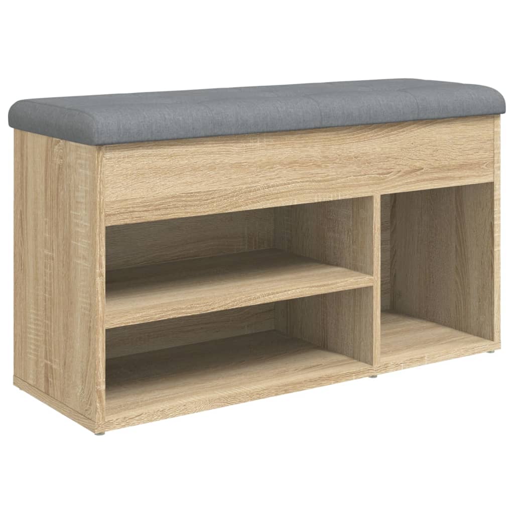 Shoe Bench Sonoma Oak 82x32x45,5 cm Engineered Wood