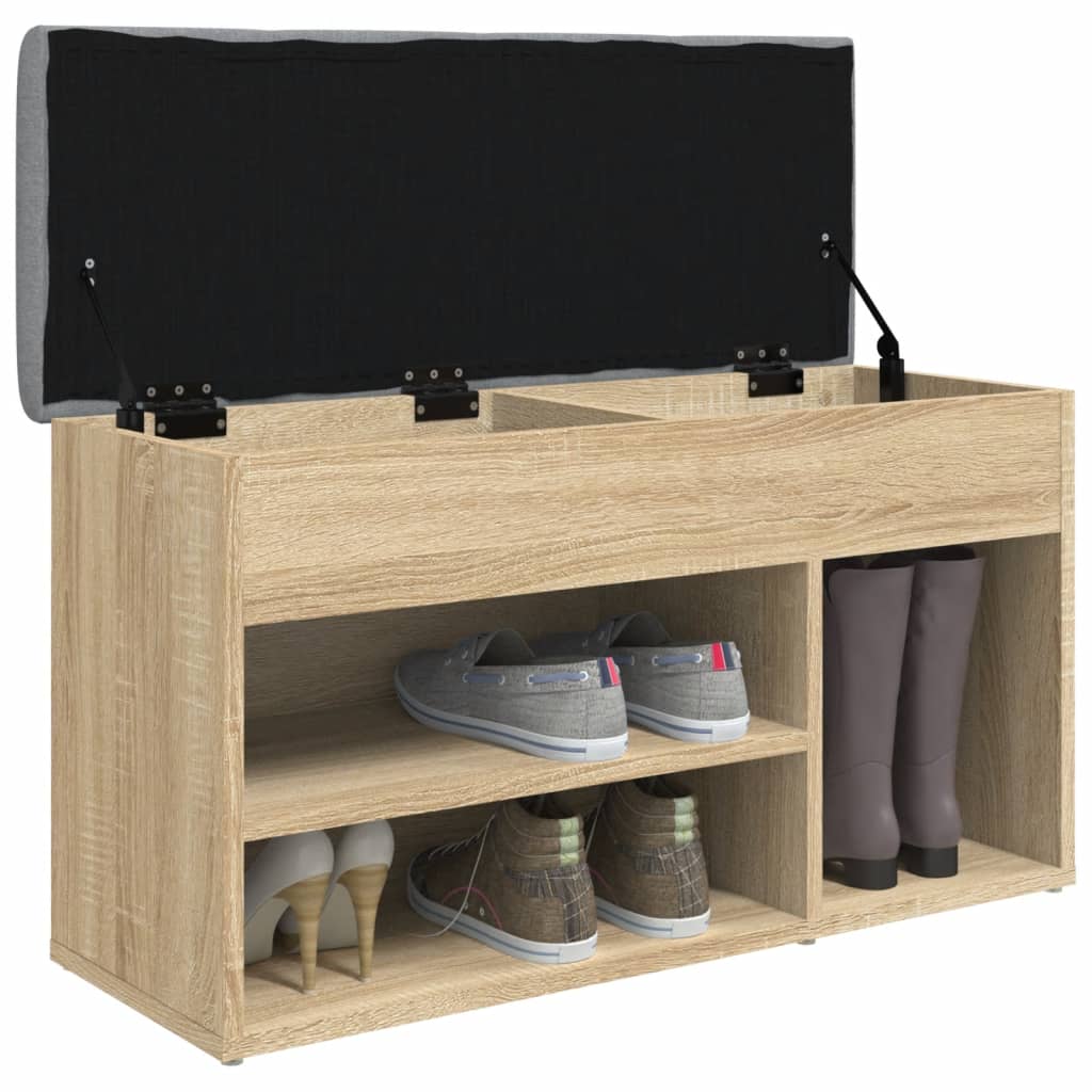 Shoe Bench Sonoma Oak 82x32x45,5 cm Engineered Wood