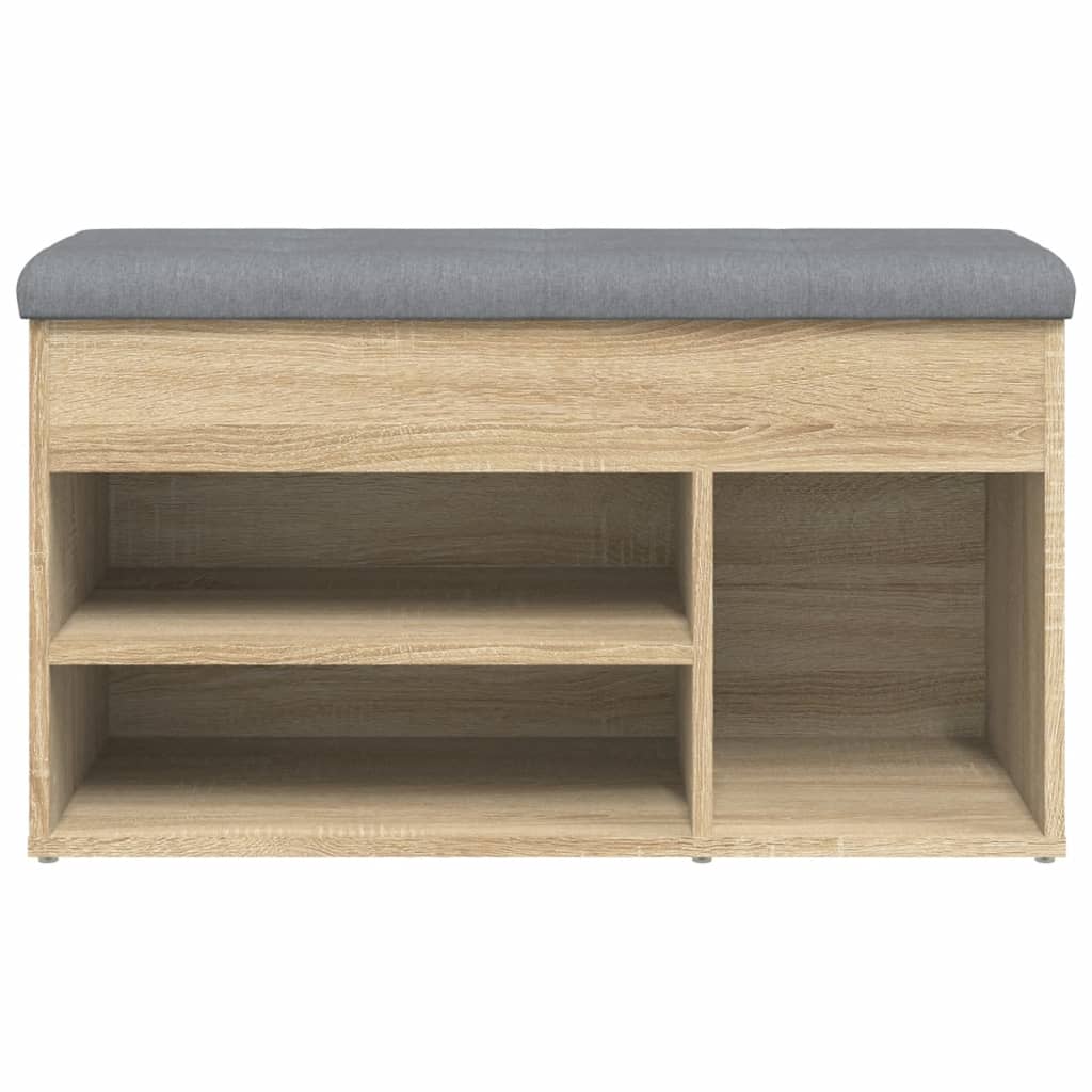 Shoe Bench Sonoma Oak 82x32x45,5 cm Engineered Wood