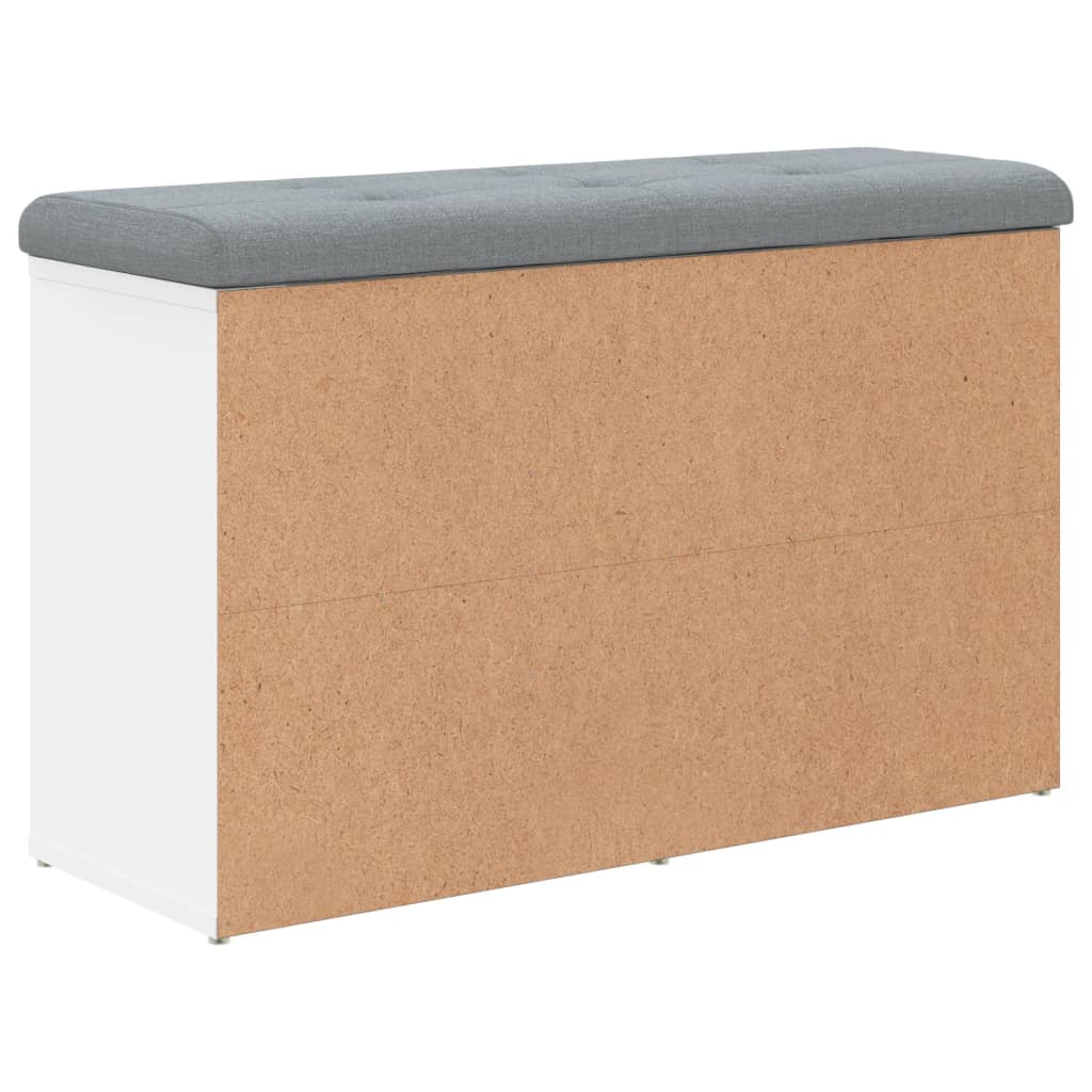 Shoe Bench White 82x32x50 cm Engineered Wood