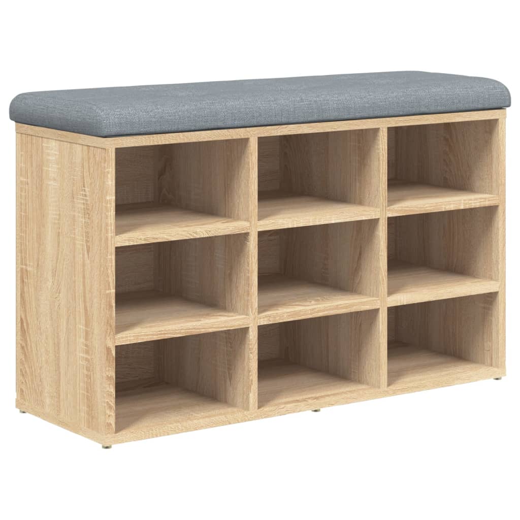 Shoe Bench Sonoma Oak 82x32x50 cm Engineered Wood