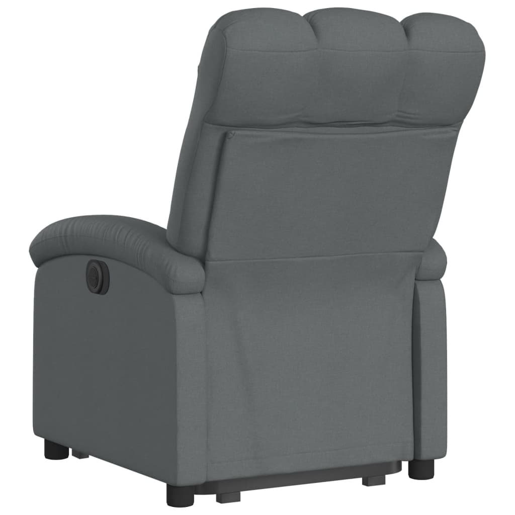 Stand up Recliner Chair Dark Grey Fabric
