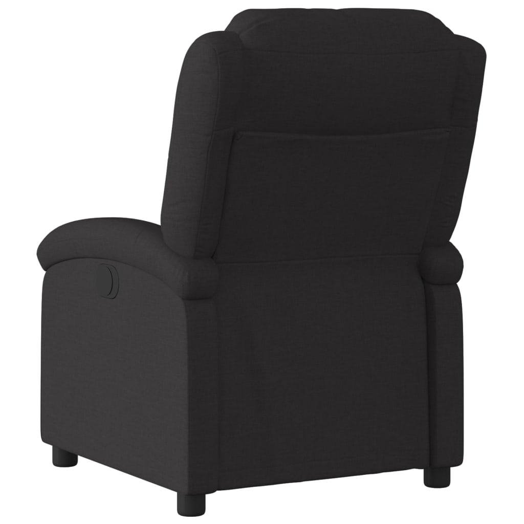 Recliner Chair Black Fabric