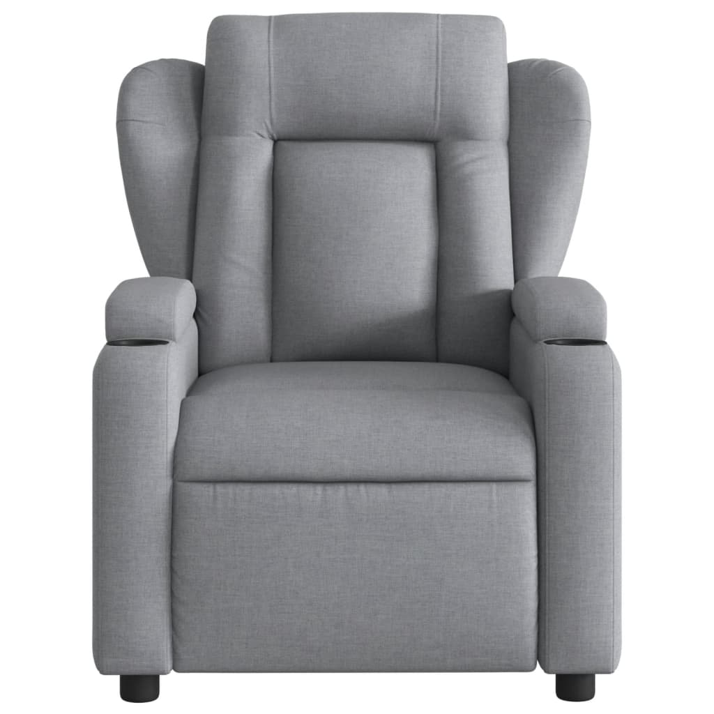 Recliner Chair Light Grey Fabric
