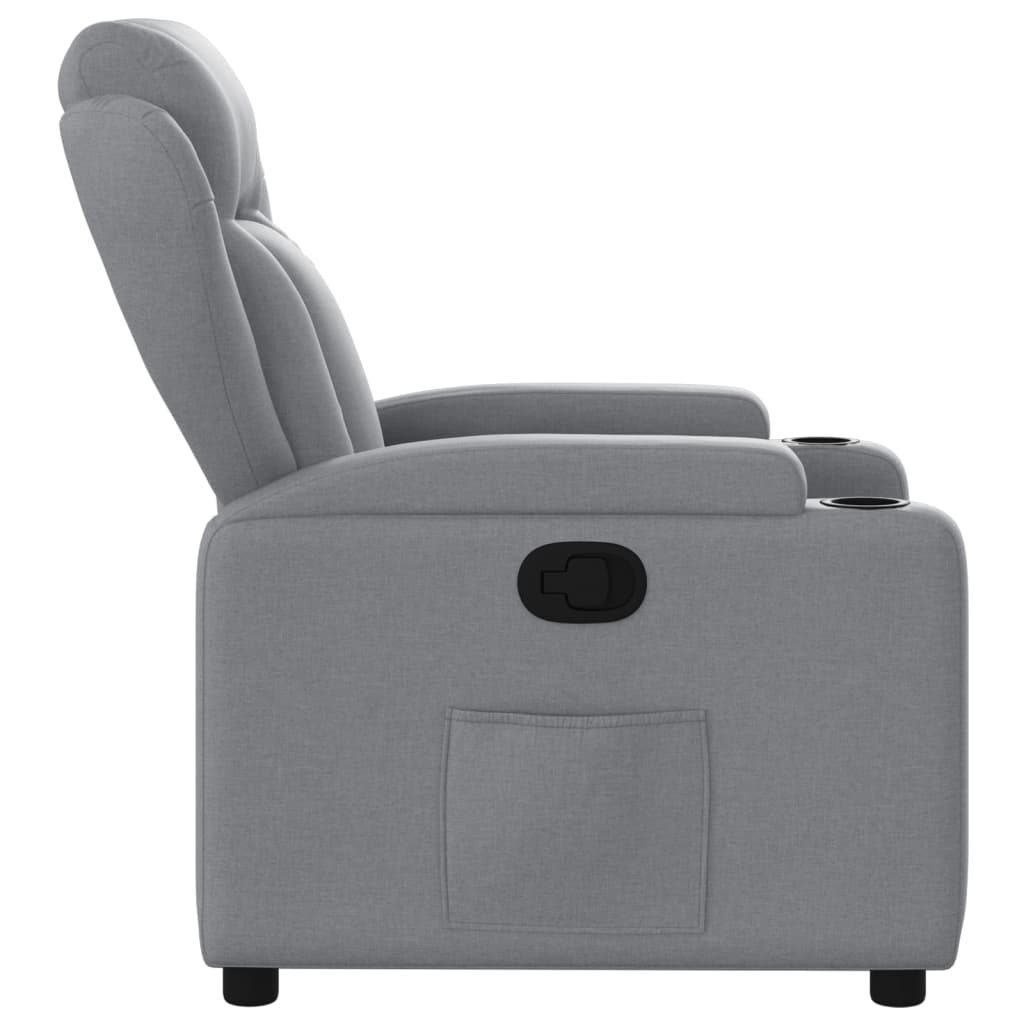 Recliner Chair Light Grey Fabric
