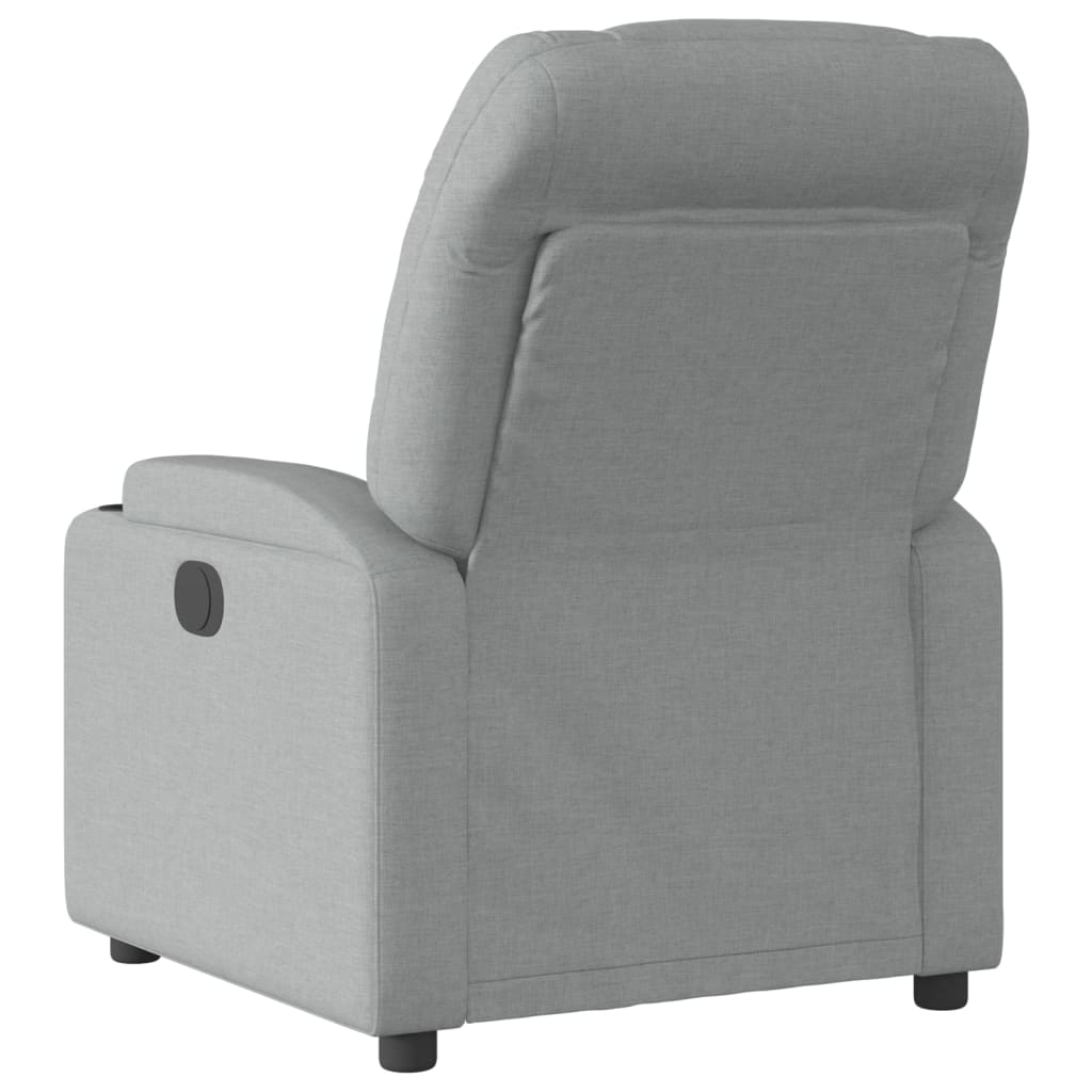 Recliner Chair Light Grey Fabric