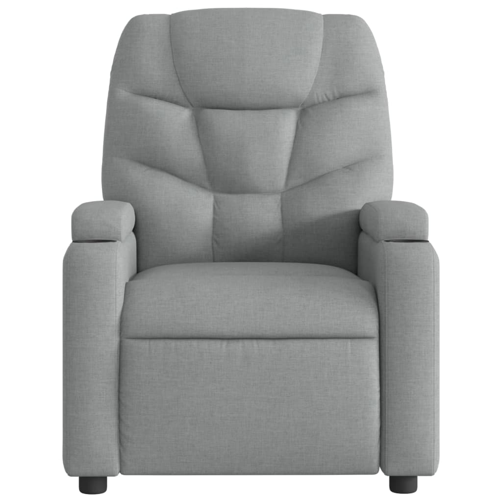Recliner Chair Light Grey Fabric