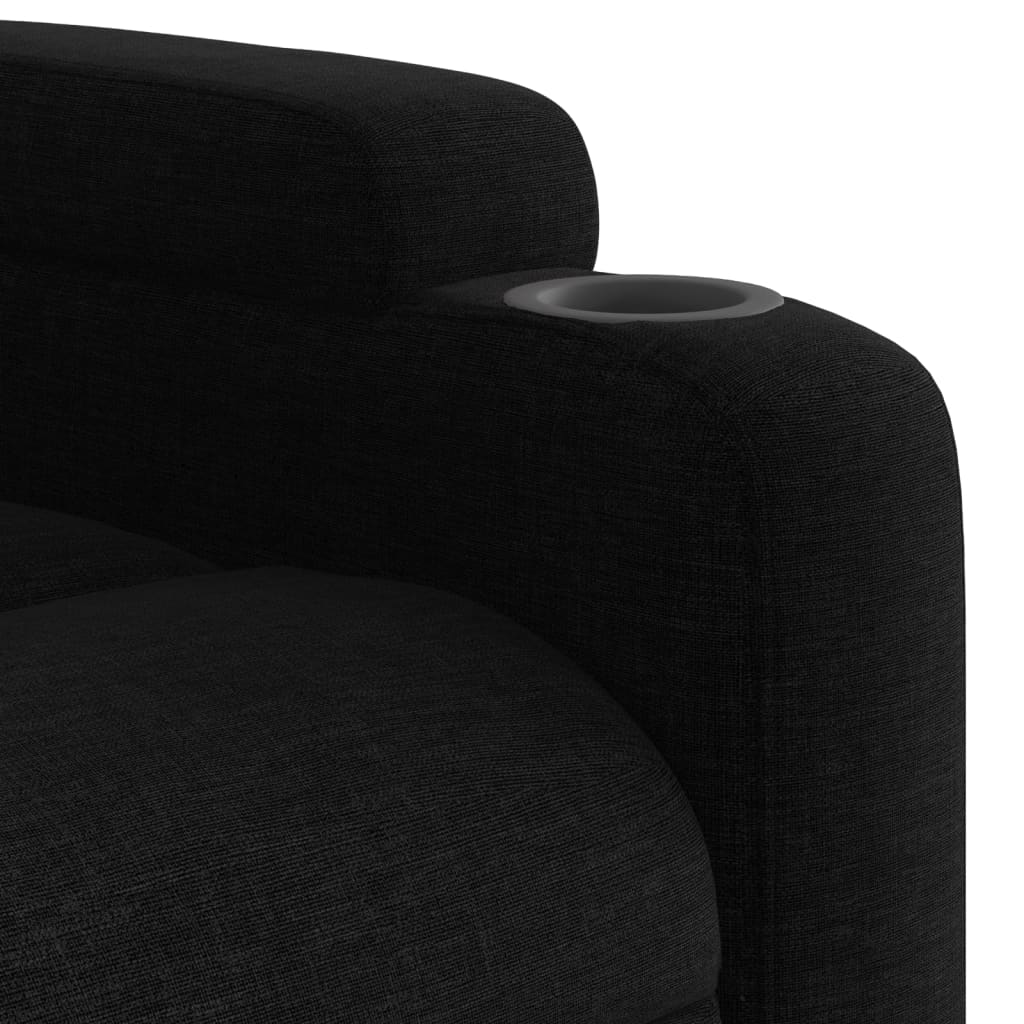 Recliner Chair Black Fabric