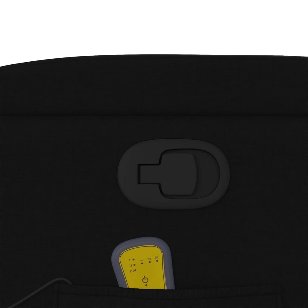 Massage Recliner Chair Black Fabric