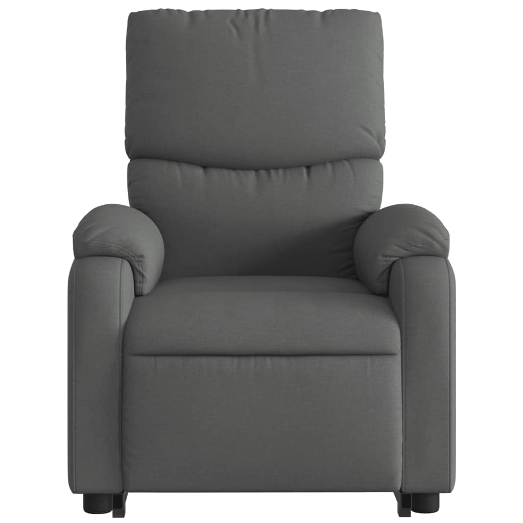 Stand up Recliner Chair Dark Grey Fabric
