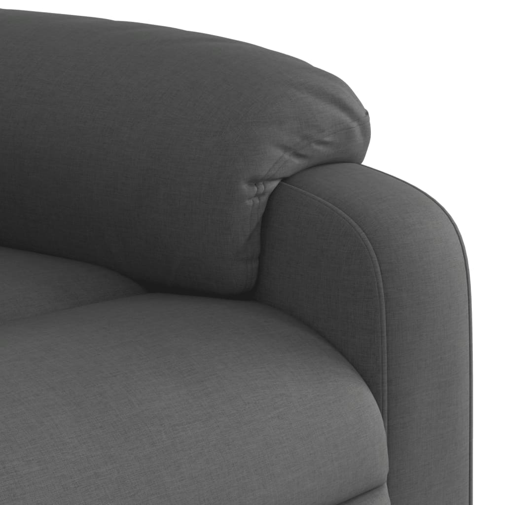 Stand up Recliner Chair Dark Grey Fabric