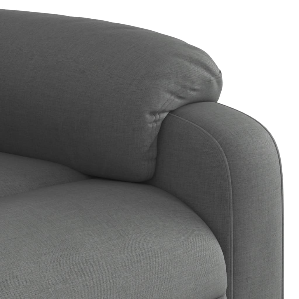Recliner Chair Dark Grey Fabric