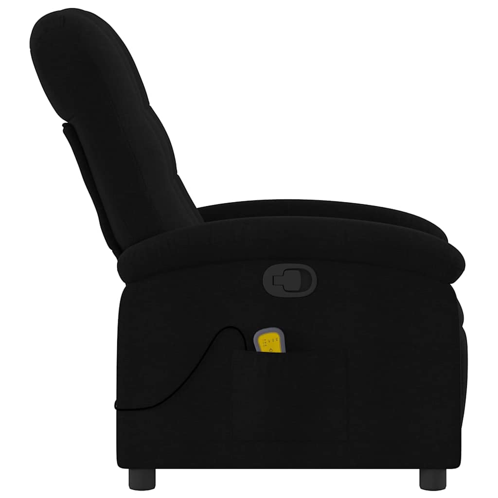 Massage Recliner Chair Black Fabric