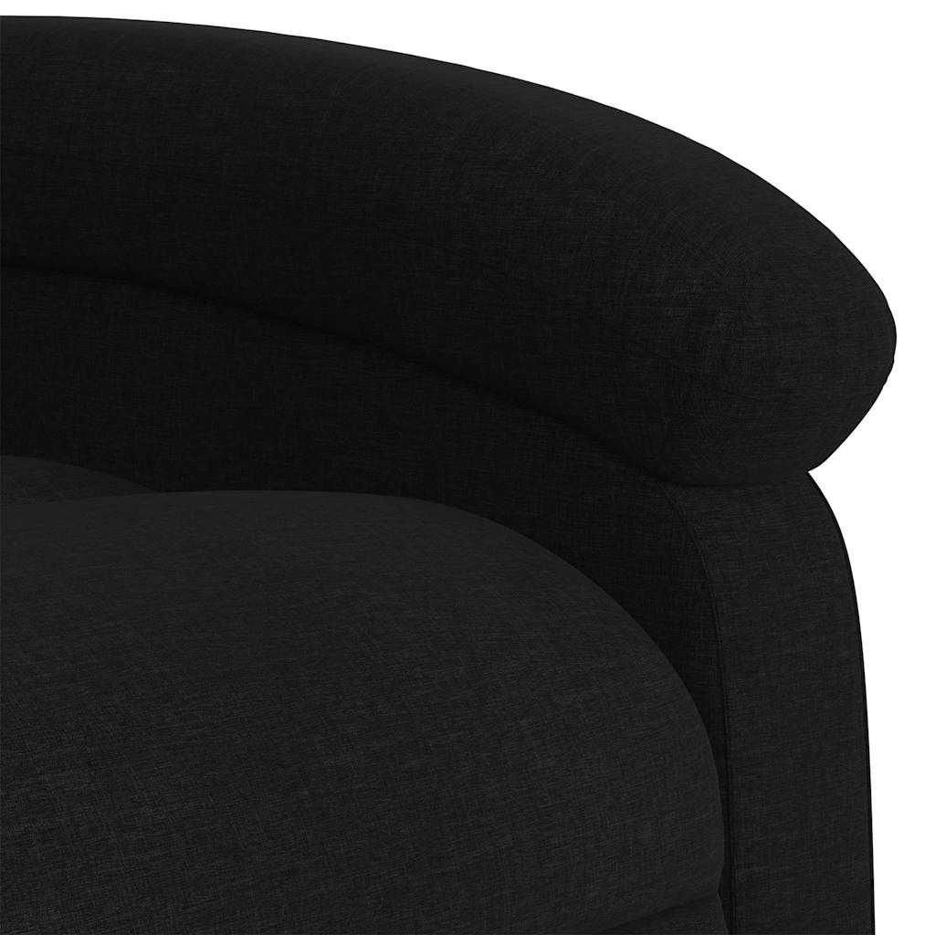 Massage Recliner Chair Black Fabric