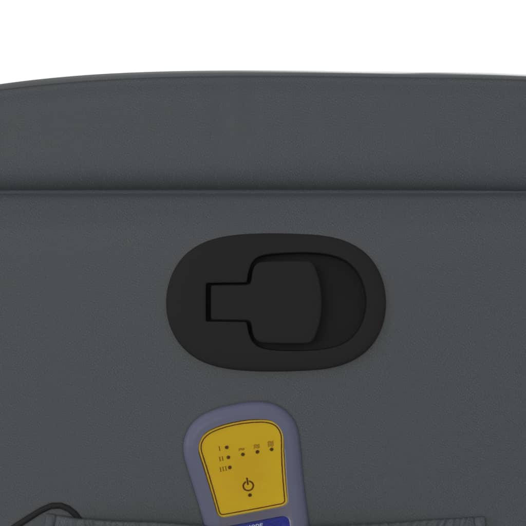 Massage Recliner Chair Grey Faux Leather