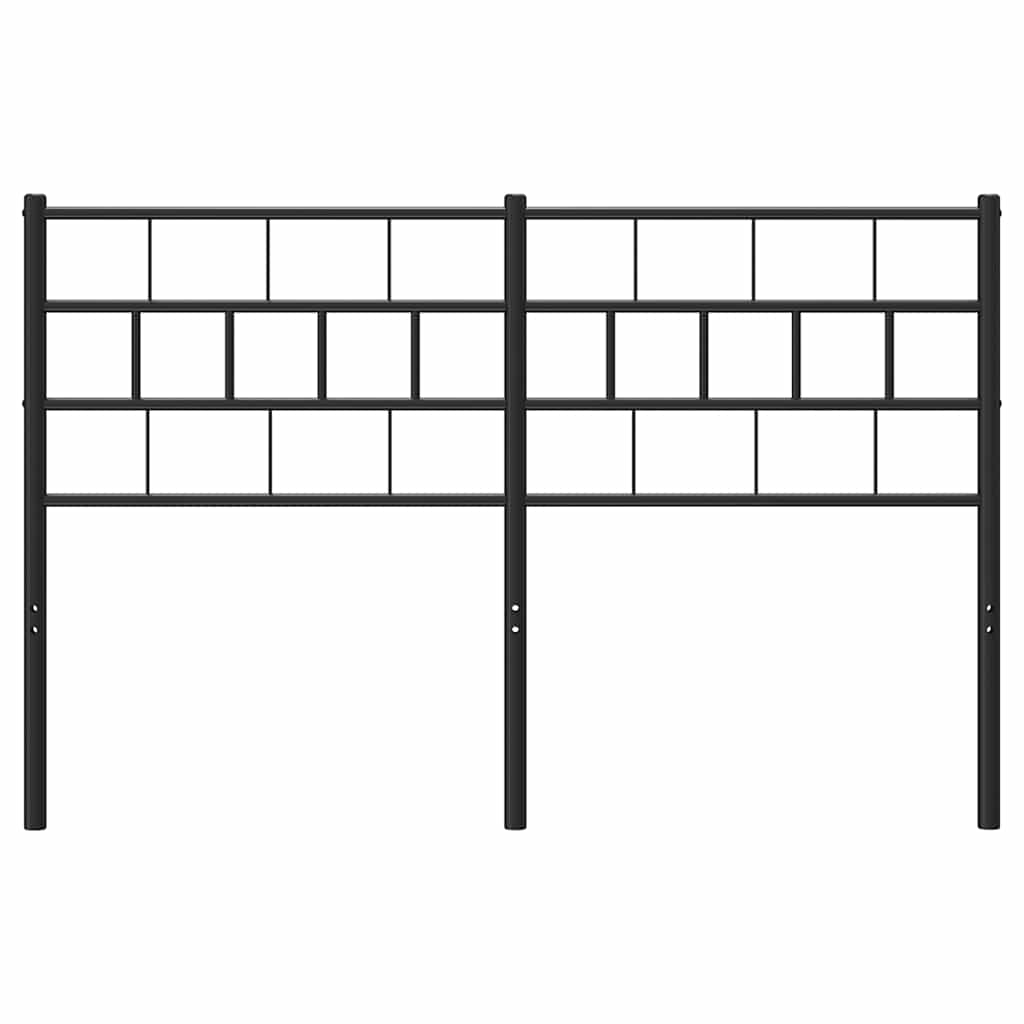Metal Headboard Black 137 cm Double